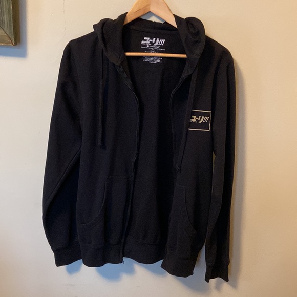 Yuri On Ice Mens S Zip Up Hoodie - Logo Lapel Katsuki Kanji 24 Number Back Image - Picture 10 of 12